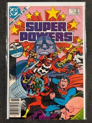 DC Super Powers Comic Book Mini Series 1-5 Complete Set 1984 Jack Kirby Covers - Thumbnail 6