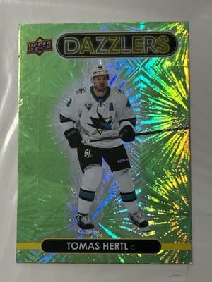 2021-22 Upper Deck Series 1 - Dazzlers Tomas Hertl #DZ-37 Green - Image 1