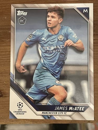2021-22 Topps UEFA Champions League #112 James McAtee Manchester City FC RC - Image 1