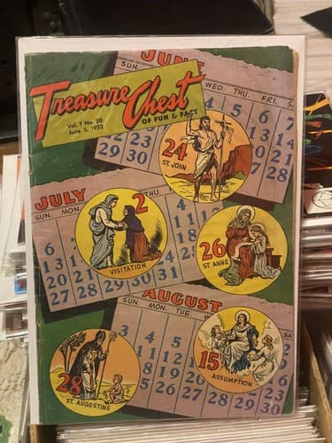 Lot of 7 Treasure Chest Vol. 7 #2, 9, 12, 14, 18, 19 20 (1952 George Pflaum) - Thumbnail 8