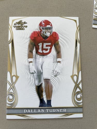 2023 Leaf Trinity #62 Dallas Turner Rookie Minnesota Vikings - Image 1