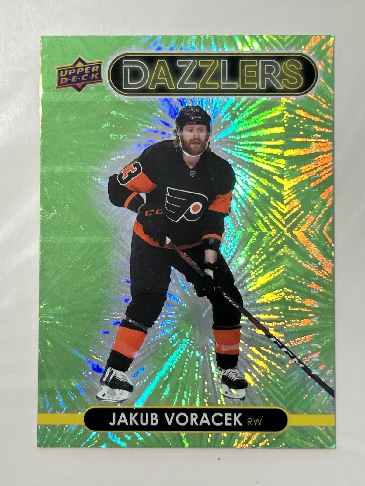 2021-22 Upper Deck Series 1 - Dazzlers Jakub Voracek #DZ-34 Green - Image 1