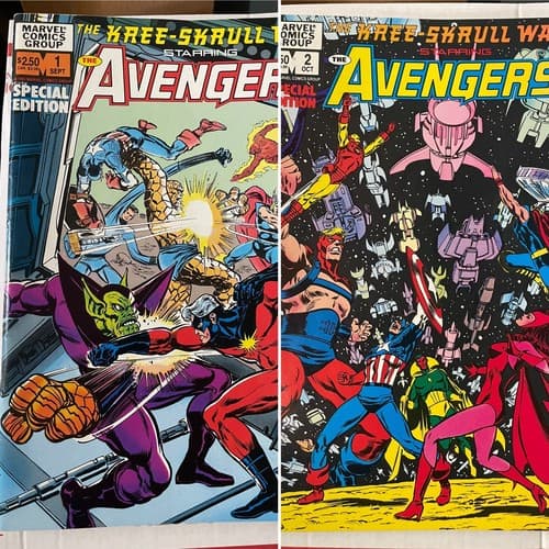 KREE-SKRULL WAR STARRING THE AVENGERS #1 & 2 (1983 Marvel) COMPLETE SET Of 2 - Image 1