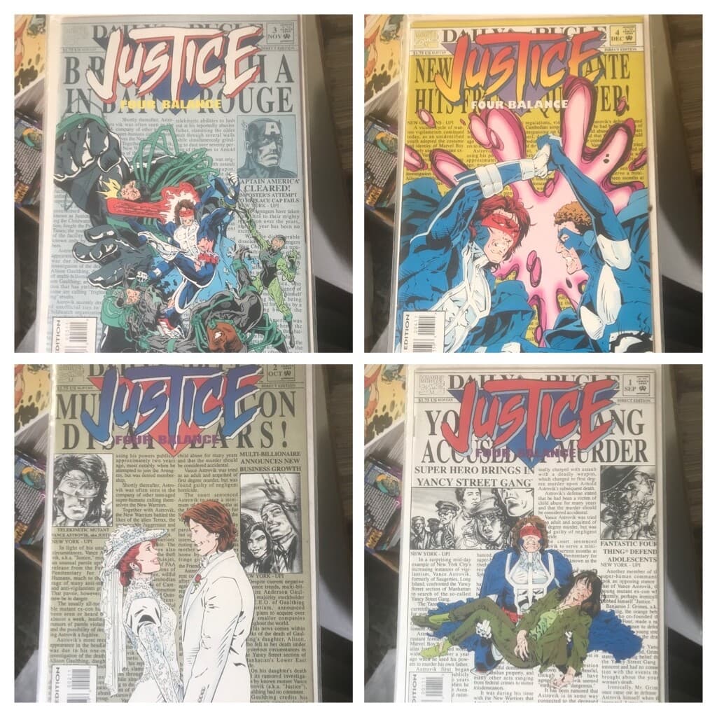 Justice Four Balance #1 - 4 (1994 Marvel) Complete Set of 4nn - Image 1