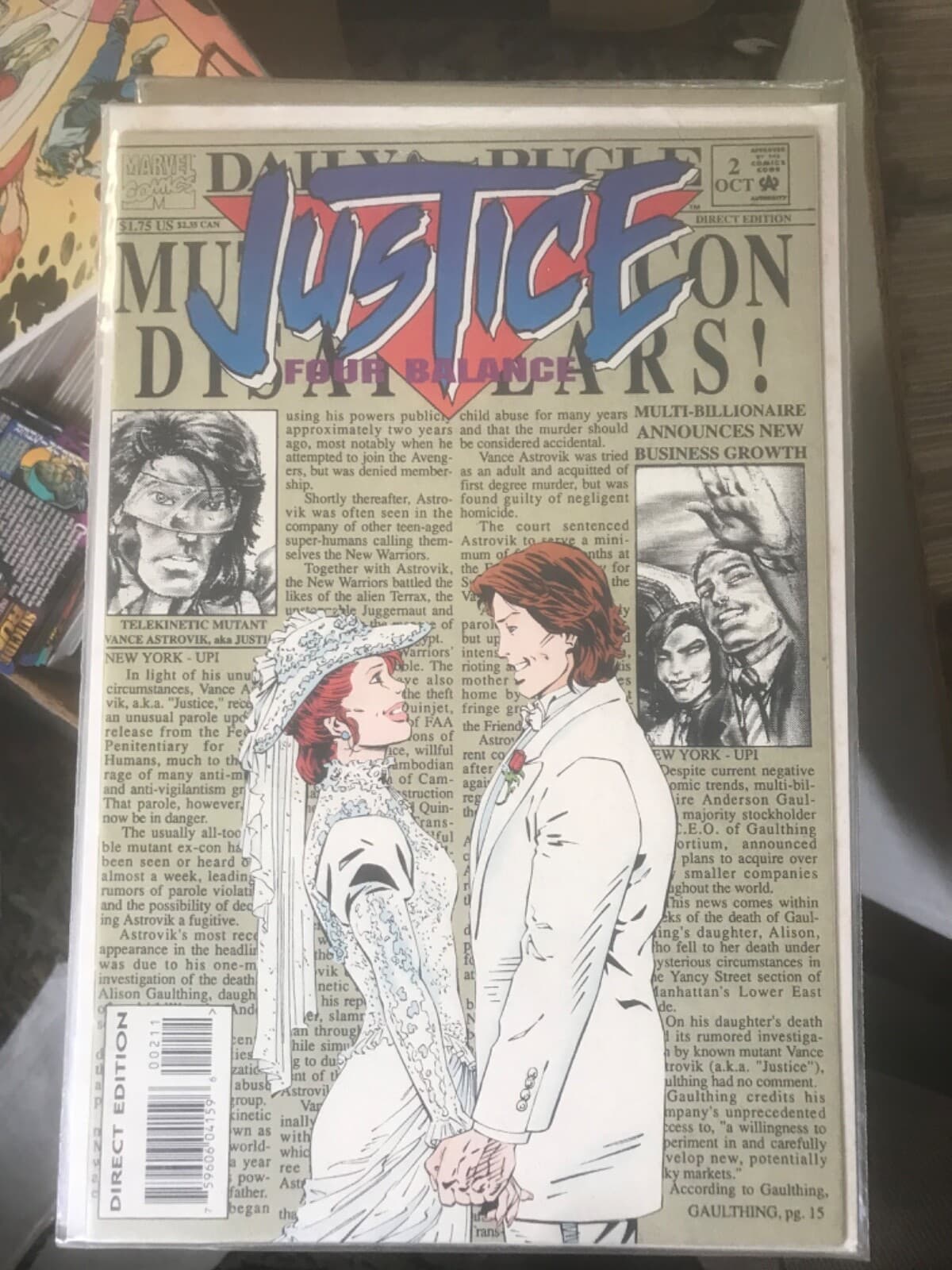 Justice Four Balance #1 - 4 (1994 Marvel) Complete Set of 4nn - Thumbnail 3