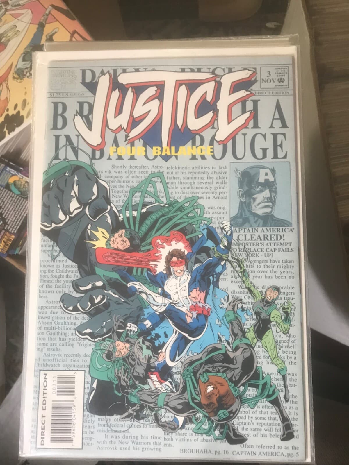 Justice Four Balance #1 - 4 (1994 Marvel) Complete Set of 4nn - Thumbnail 4