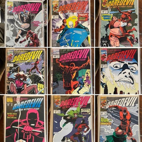 Lot Of 9 Daredevil #294 - 302 (1991 Marvel) Ghost Rider, The Hand, Typhoid Mary - Image 1
