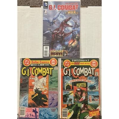 G.I. Combat 1st Series #207, 218, 2nd Series #1(1977-2012 DC) Lot of 3 - Image 1