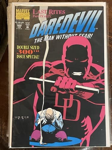 Lot Of 9 Daredevil #294 - 302 (1991 Marvel) Ghost Rider, The Hand, Typhoid Mary - Thumbnail 8