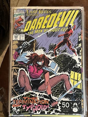 Lot Of 9 Daredevil #294 - 302 (1991 Marvel) Ghost Rider, The Hand, Typhoid Mary - Thumbnail 5