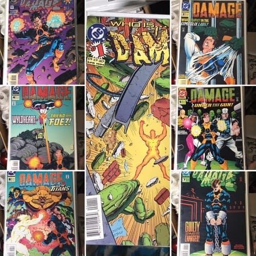 Damage #0, 1, 2, 4 - 7, 11, 12, 17 - 20 (1994 DC) Lot Of 13 - Image 1