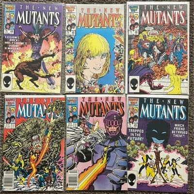New Mutants #44, 45, 46, 47, 48, 49 (1986 Marvel) Lot of 6 - 1 KEY ISSUE - Image 1
