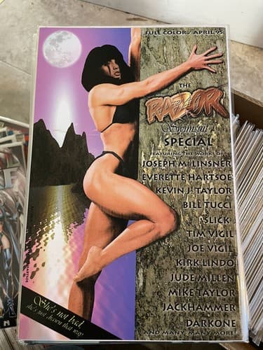 Stryke #0 (1995 London Night) Cover "B" Variant - Razor Swimsuit on Back - Thumbnail 2