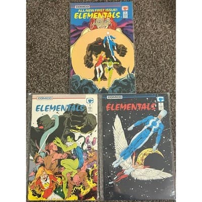 Elementals 2nd Series #1, 2, 3 (1989 Comico) Lot of 3 - Image 1
