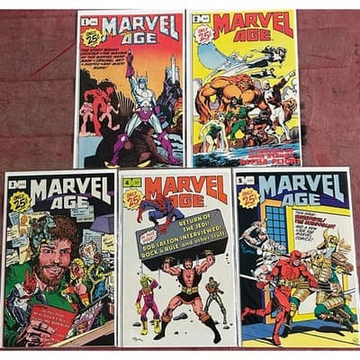 Marvel Age #1 - 5 (1984 Marvel) Lot of 5- 2 KEYS - Alpha Flight - Image 1