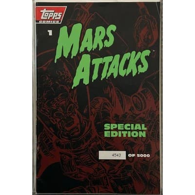Mars Attacks 1st Series #1 SE W/#3, 1, 4, 4BC (1994 Topps) Lots of 4 FB Covers - Thumbnail 2