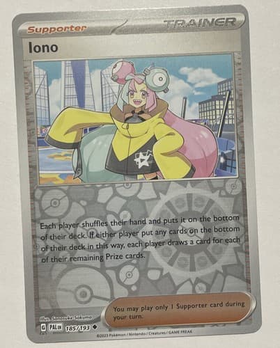 PokÃ©mon TCG Iono Scarlet & Violet - Paldea Evolved 185/193 Reverse Holo Uncommon - Image 1