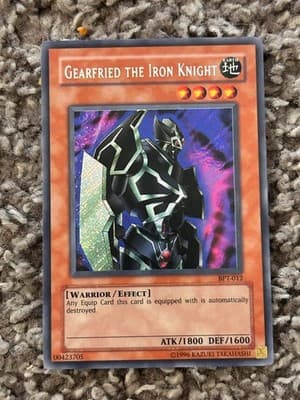 YuGiOh Gearfried the Iron Knight BPT-012 Holo Rare Monster Card ATK1800 DEF1600 - Image 1