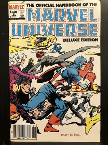 Lot Of 7 Official Handbook of the Marvel Universe #1, 2, 4 - 8 (1985 Marvel) - Thumbnail 4
