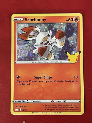PokÃ©mon TCG Scorbunny McDonald's Promos 16/25 Regular Promo Promo - Image 1