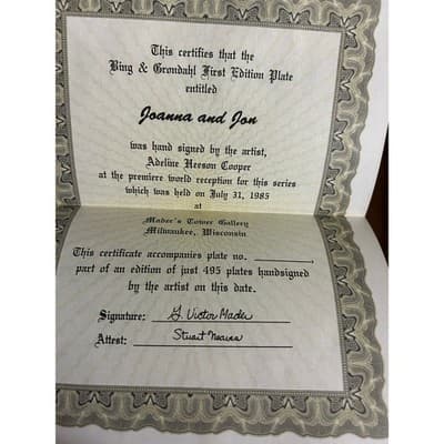 Vintage Porcelain Bing & GrÃ¸ndahl Joanna & Jon Gentle Love by A. Heesen Cooper - Thumbnail 3