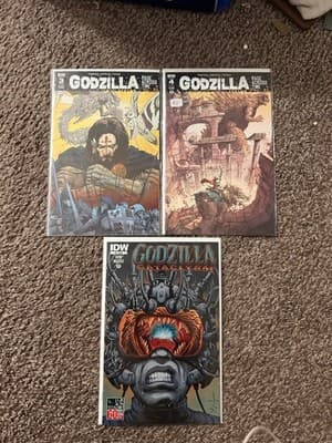 IDW Godzilla Comic Lot Rage Across Time #3 #4 Cataclysm #1 Bagged Single Issues - Image 1