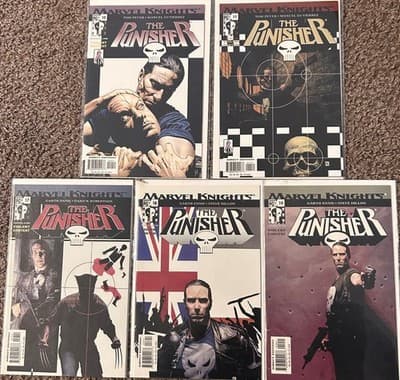Marvel Knights The Punisher Comic Lot Issues 10 11 17 18 19 Garth Ennis Set - Image 1