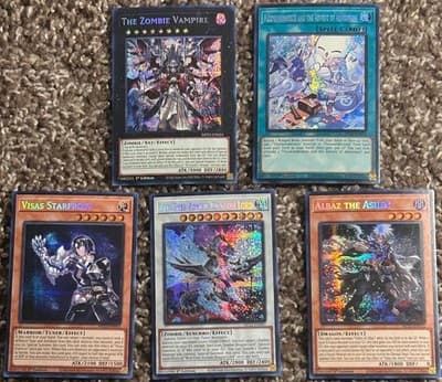 YuGiOh 5 Card Lot The Zombie Vampire Albaz Visas RedEyes Floowandereeze MP23 - Image 1
