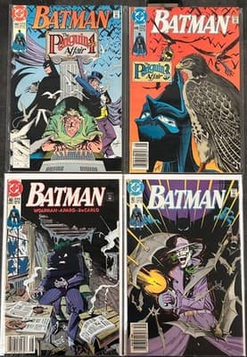 DC Batman Comic Lot 4 Issues 448 449 450 451 1990 Penguin Affair Joker Set - Image 1
