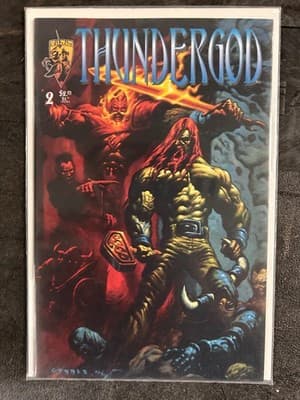 Crusade Thundergod Comics Set 1 2 1996 Painted Covers Bagged Boarded Very Good - Thumbnail 3