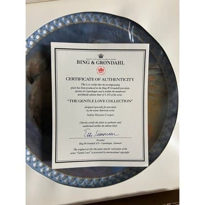 Vintage Porcelain Bing & GrÃ¸ndahl Joanna & Jon Gentle Love by A. Heesen Cooper - Thumbnail 6