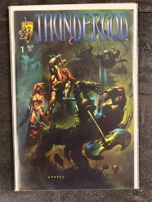 Crusade Thundergod Comics Set 1 2 1996 Painted Covers Bagged Boarded Very Good - Thumbnail 2
