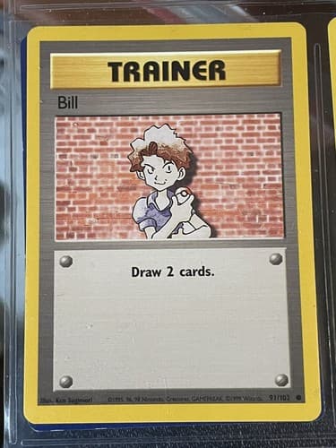 PokÃ©mon TCG Bill Base Set 91/102 Regular Unlimited Common - Thumbnail 5