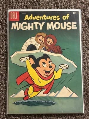 Dell Adventures of Mighty Mouse Comic March 10c Vintage Golden Age Collectible - Image 1