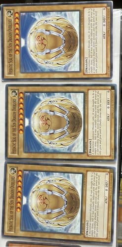 3x Hieratic Seal Of The Sun Dragon Overlord GAOV-EN002 Yu-Gi-Oh! 1st Edition - Image 1