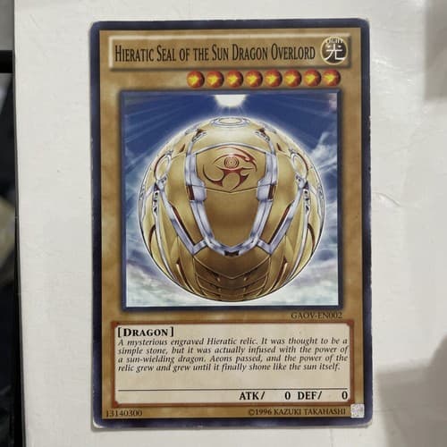3x Hieratic Seal Of The Sun Dragon Overlord GAOV-EN002 Yu-Gi-Oh! 1st Edition - Thumbnail 4