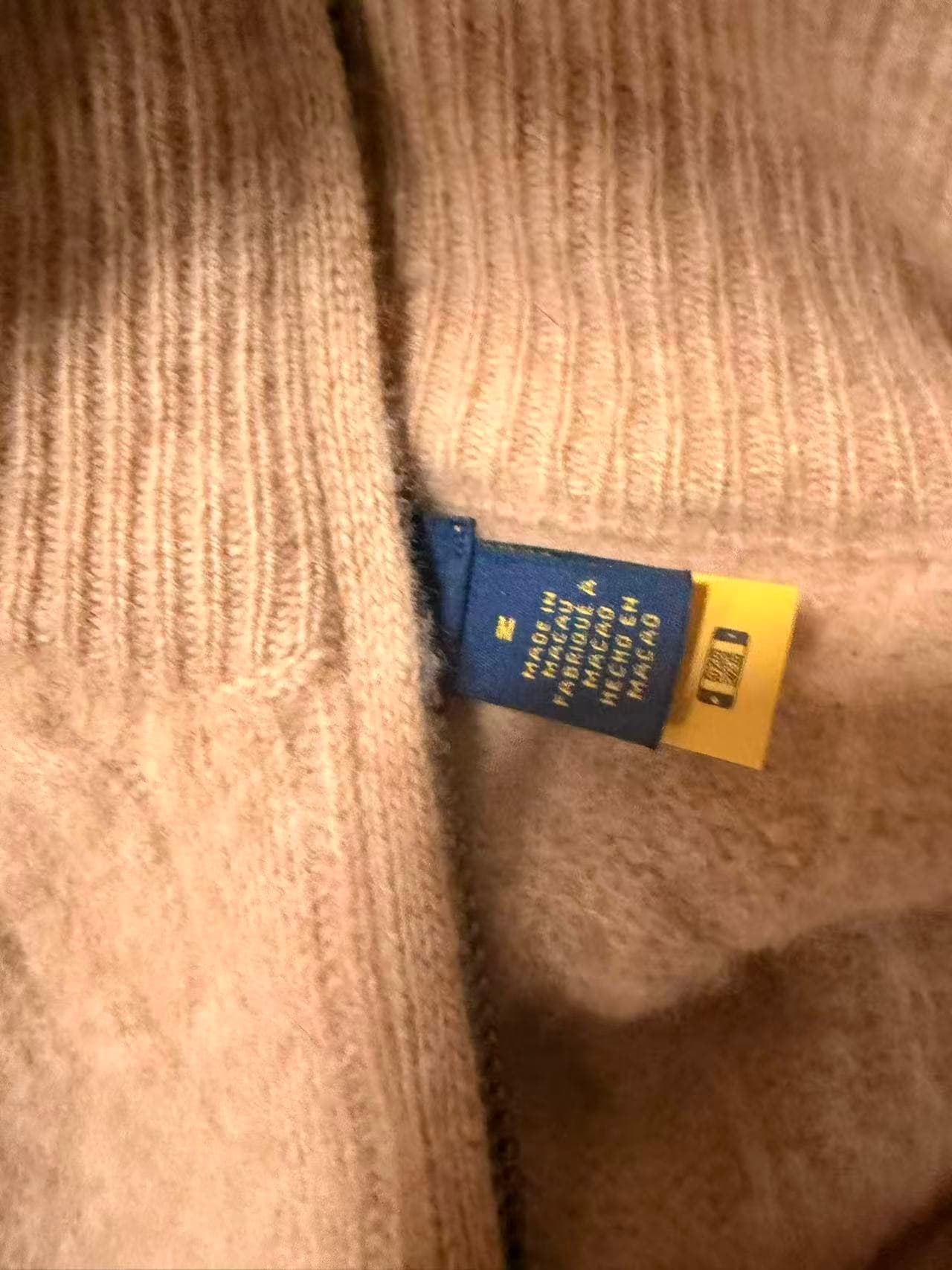 polo sweater men m size used orange color - Thumbnail 3