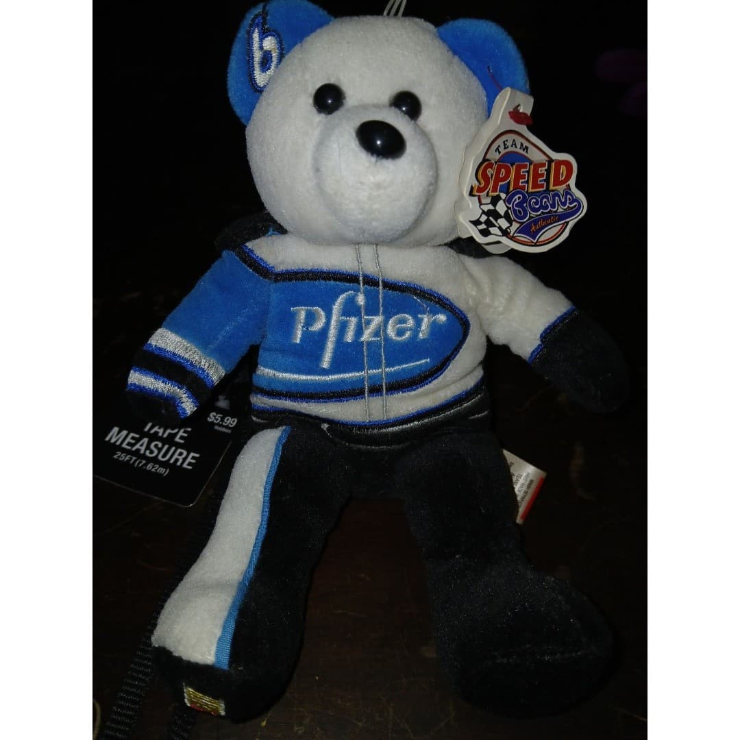 NASCAR PFIZER #6 MARK MARTIN TEAM SPEED BEAR VINTAGE - Image 1