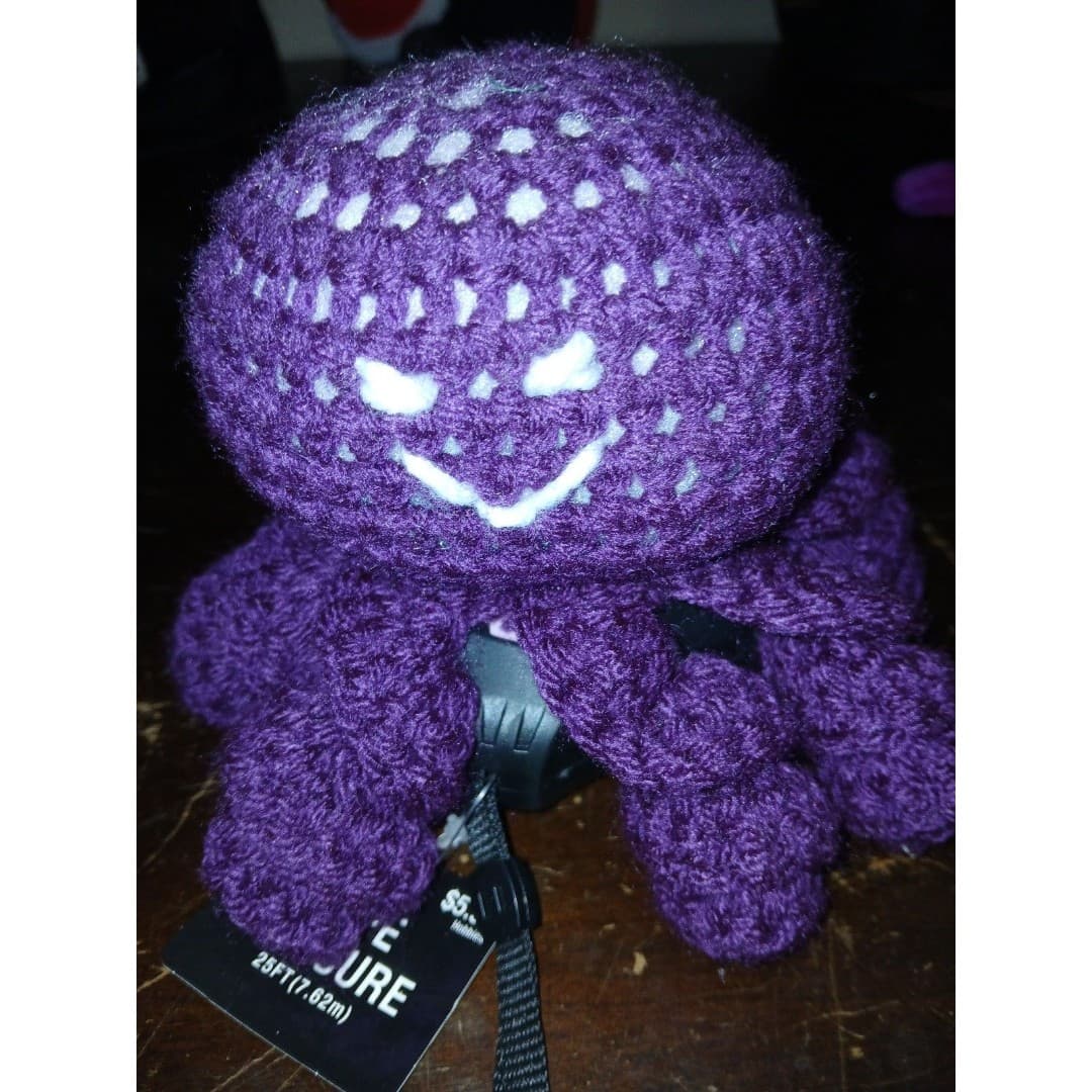 Handmade Purple Crochet Amigurumi 6" Baby Toy Plush - Image 1