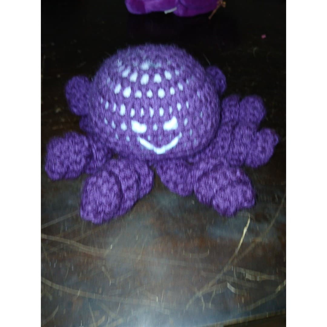 Handmade Purple Crochet Amigurumi 6" Baby Toy Plush - Thumbnail 5