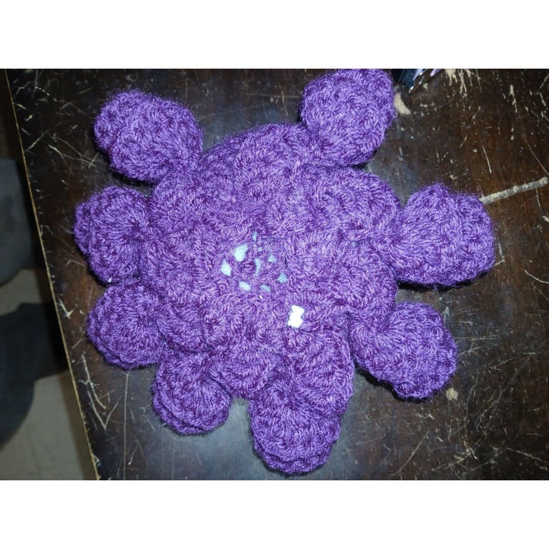 Handmade Purple Crochet Amigurumi 6" Baby Toy Plush - Thumbnail 7