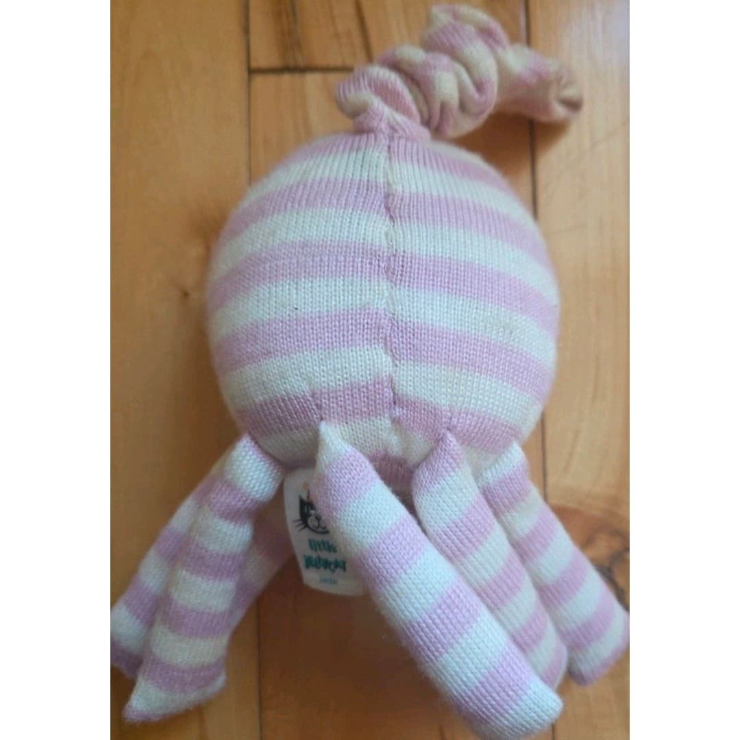 Little JELLYCAT Octavia Octopus Jitter Pink White Wiggles and Jiggles Pull Cord - Thumbnail 5