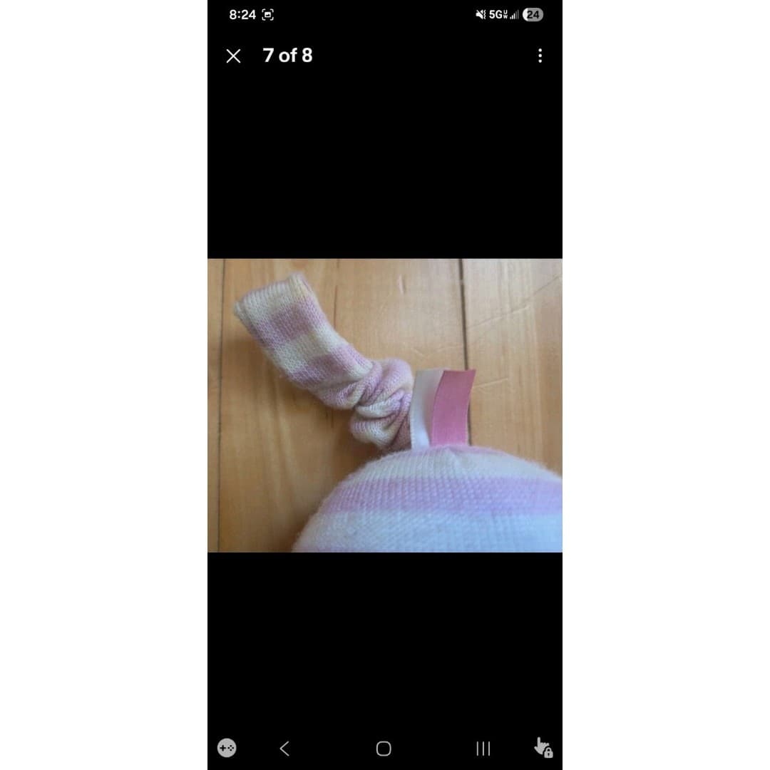 Little JELLYCAT Octavia Octopus Jitter Pink White Wiggles and Jiggles Pull Cord - Thumbnail 7