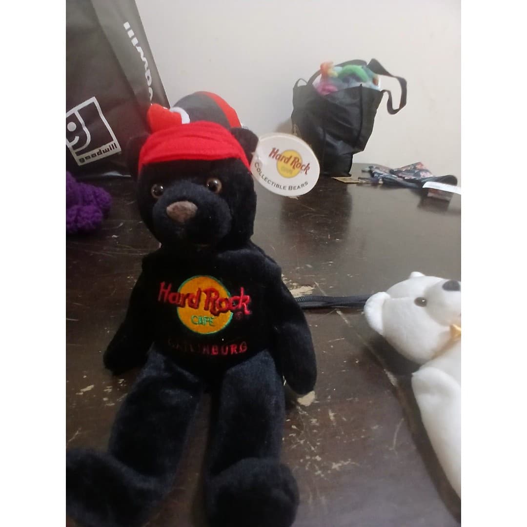 Hard Rock Cafe Charlie Beara Gatlinburg 2001 vintage plush bear - Thumbnail 2