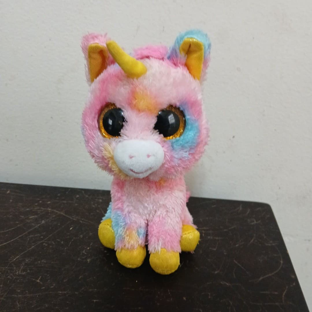 Ty Beanie Boos Fantasia multi-colored unicorn