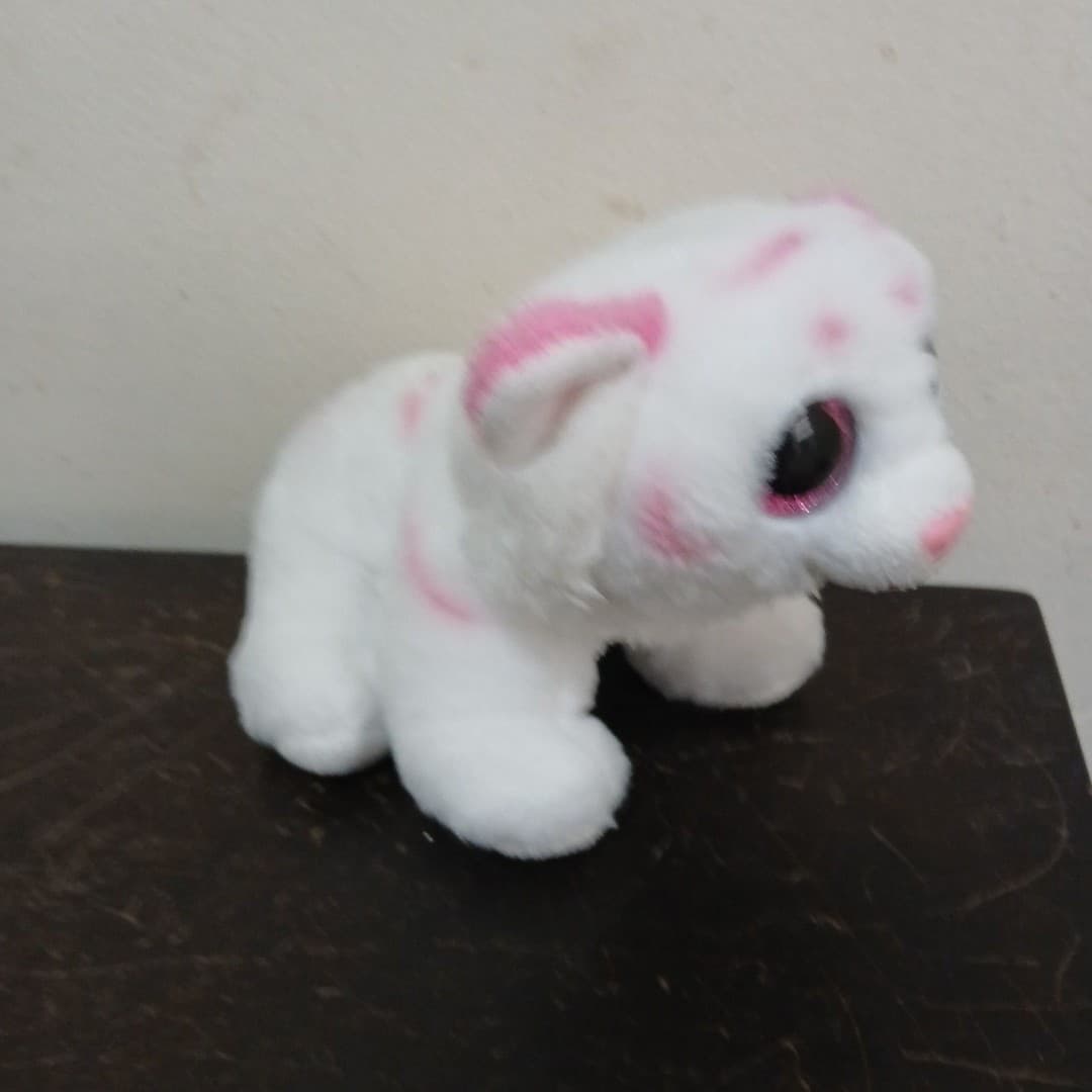 Ty Beanie Boo "Tabor" the Pink & White Tiger. - Thumbnail 2
