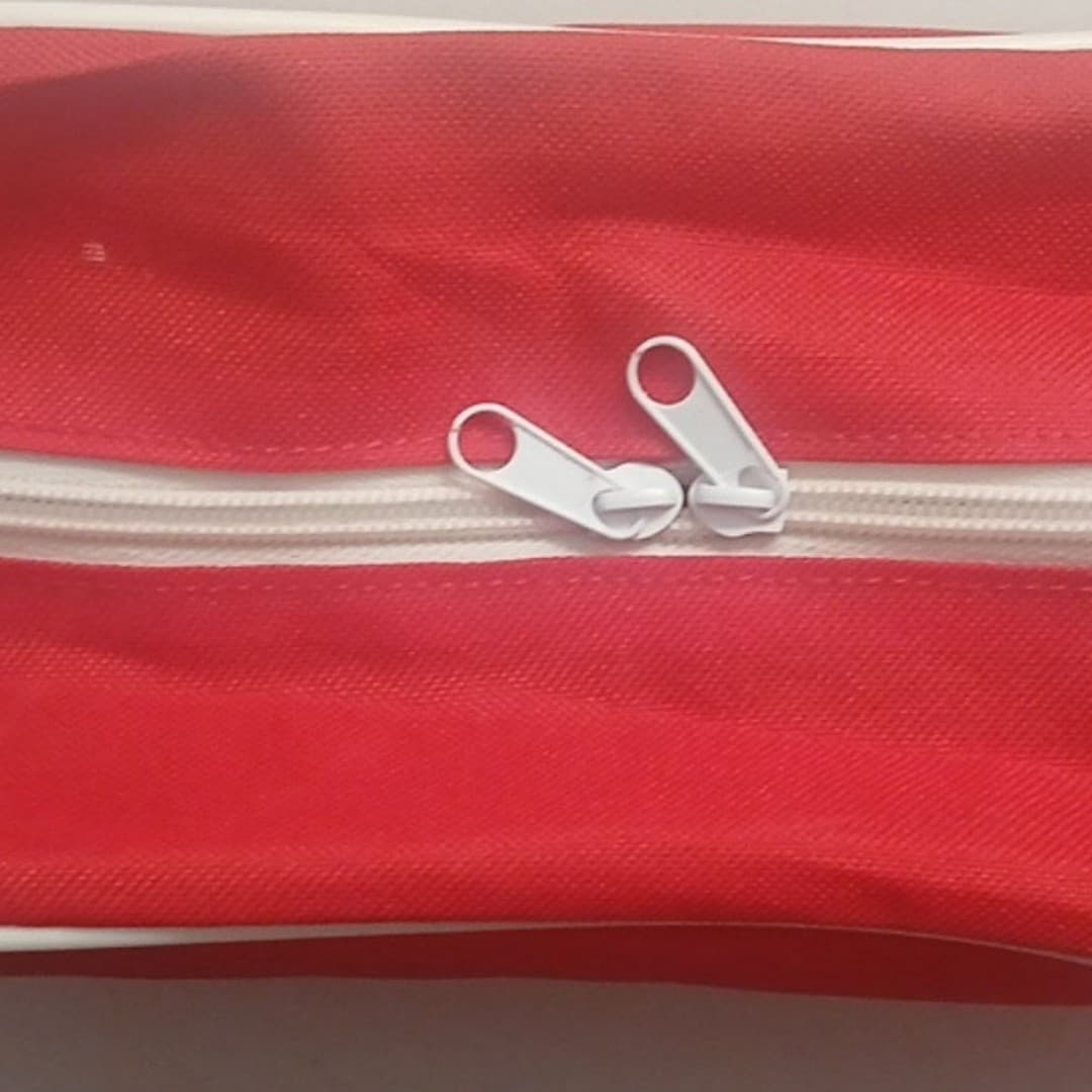 Vintage 1990s Old Spice Classic Red & White Small Travel Toiletry Zipper Bag - Thumbnail 6
