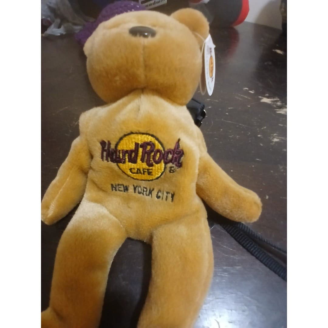 Hard Rock Cafe "Isaac Beara" New York City collectible teddy bear nwt 1999 - Image 1