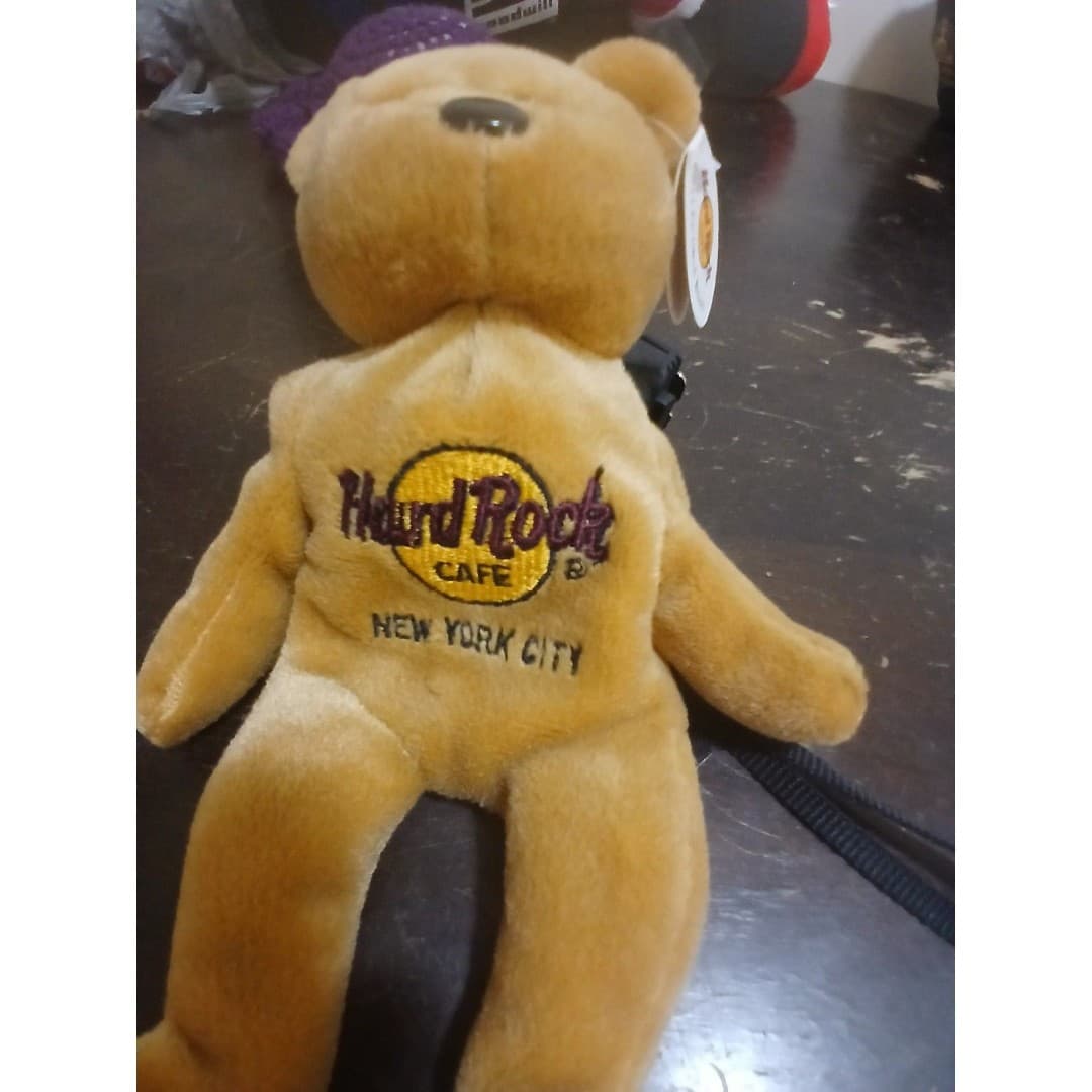 Hard Rock Cafe "Isaac Beara" New York City collectible teddy bear nwt 1999 - Thumbnail 3