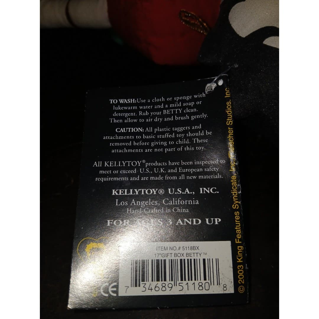 Betty Boop Christmas gift Do Not Open Until Xmas Kellytoy vintage plush doll nwt - Thumbnail 4